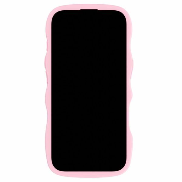 Holdit Wavy Case für das iPhone 16 Pro Max - Pink / Transparent