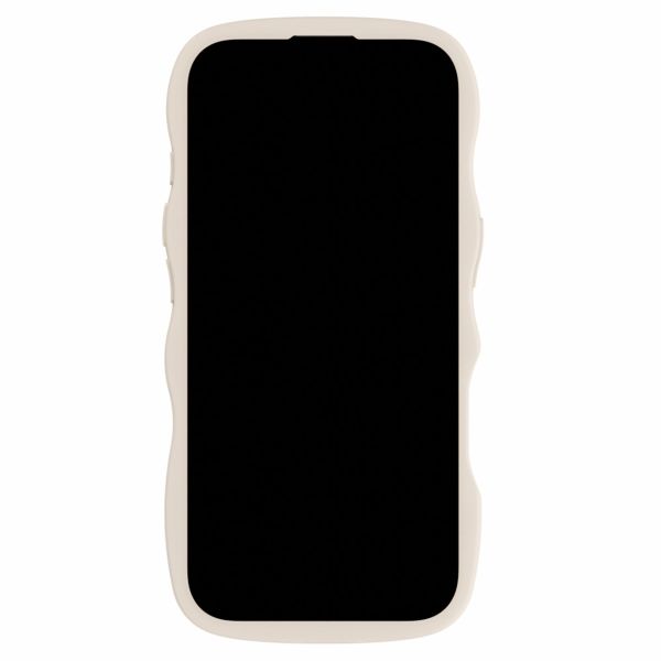 Holdit Wavy Case für das iPhone 16 Pro Max - Light Beige / Transparent