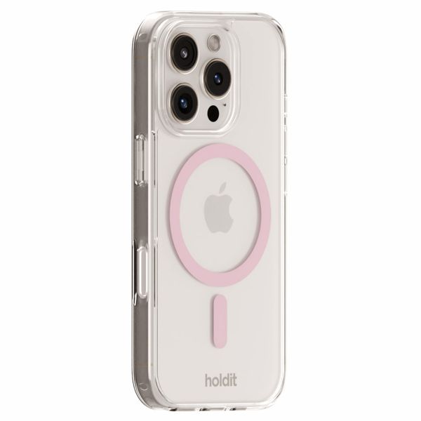 Holdit MagSafe Case für das iPhone 16 Pro - Rosa / Transparent