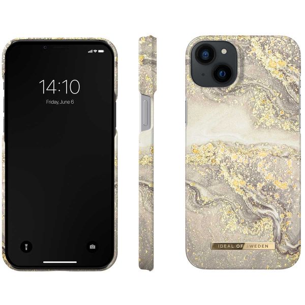 iDeal of Sweden Fashion Backcover für das iPhone 14 Plus - Sparkle Greige Marble