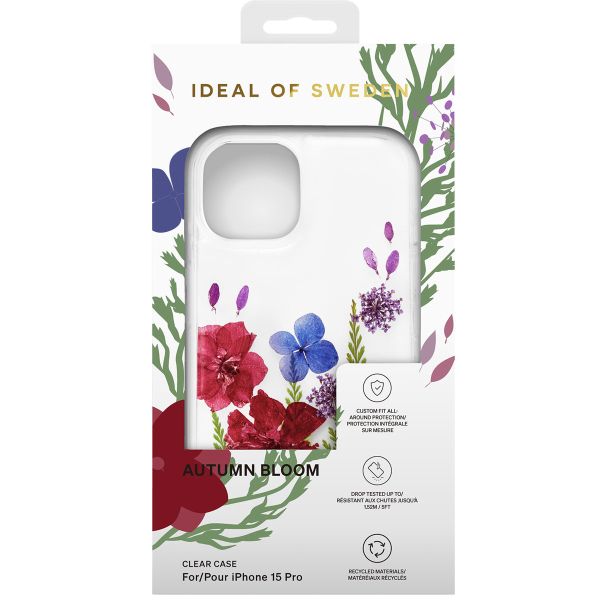 iDeal of Sweden Clear Case für das iPhone 15 Pro - Autumn Bloom