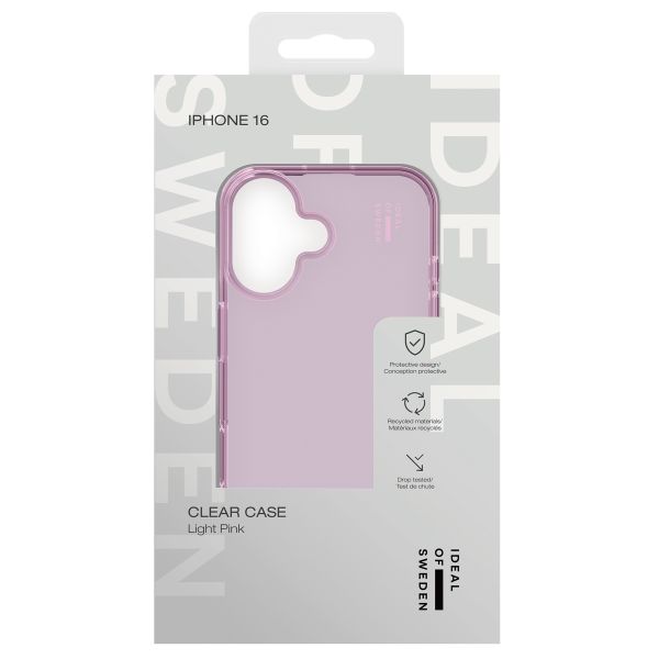 iDeal of Sweden Clear Case für das iPhone 16 - Light Pink