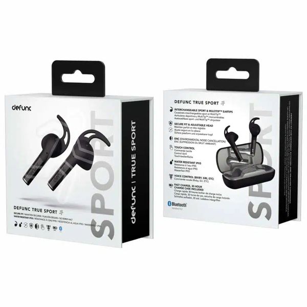 Defunc True Sport - In-Ear Kopfhörer - Bluetooth Kopfhörer - Schwarz