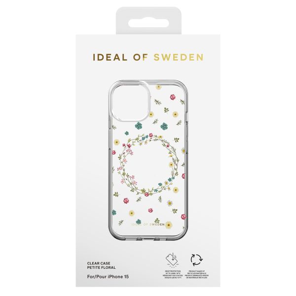 iDeal of Sweden Clear Case für das iPhone 15 - Petite Floral