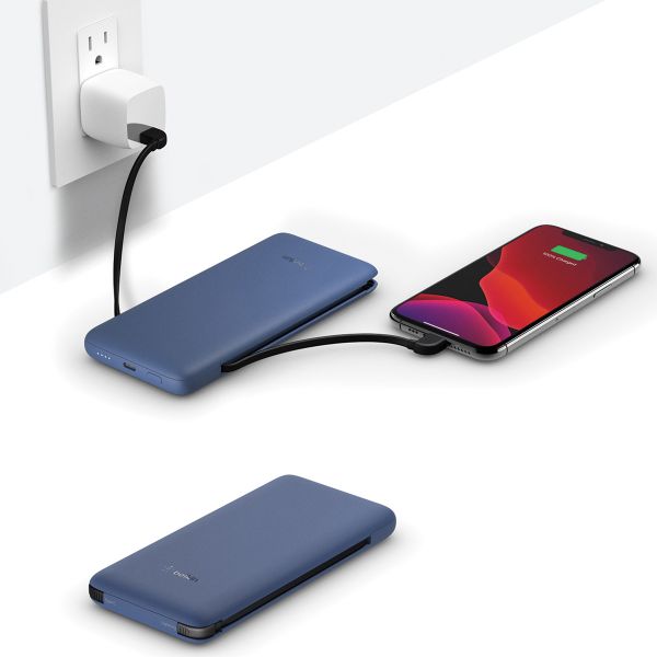 Belkin ﻿Boost↑Charge™ Plus Powerbank + integrierte Kabel - 10.000 mAh - Blau