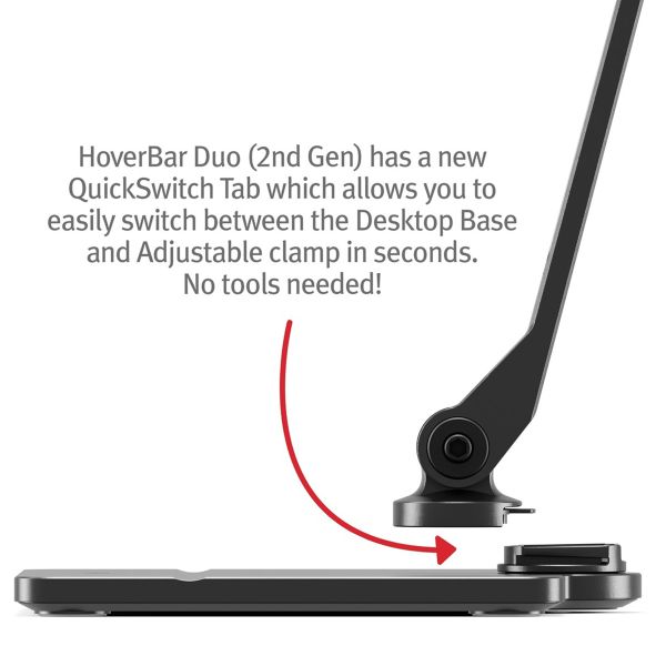 Twelve South HoverBar Duo 2. Generation - Tablet-Ständer - verstellbar - Schwarz