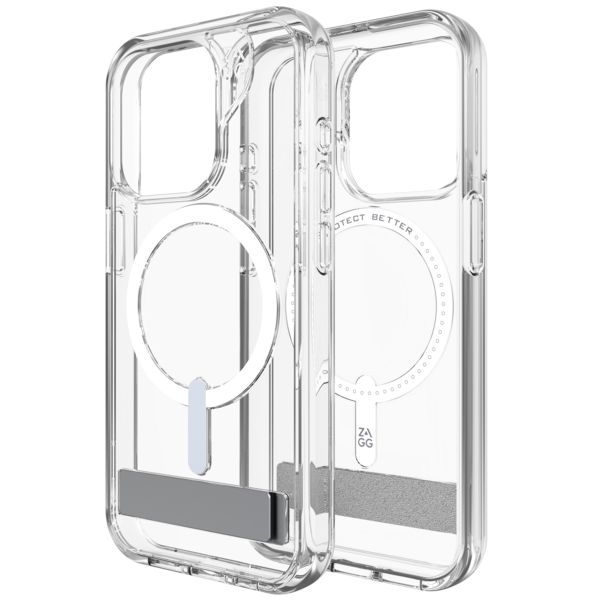 ZAGG Crystal Palace Snap KickStand Case mit MagSafe für das iPhone 15 Pro - Transparent