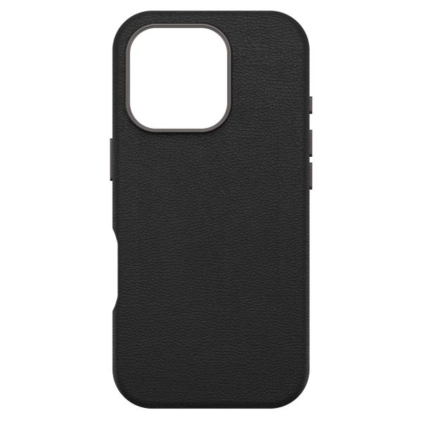 OtterBox Symmetry Cactus Leder Back Cover MagSafe für das iPhone 16 pro - Noir Ash