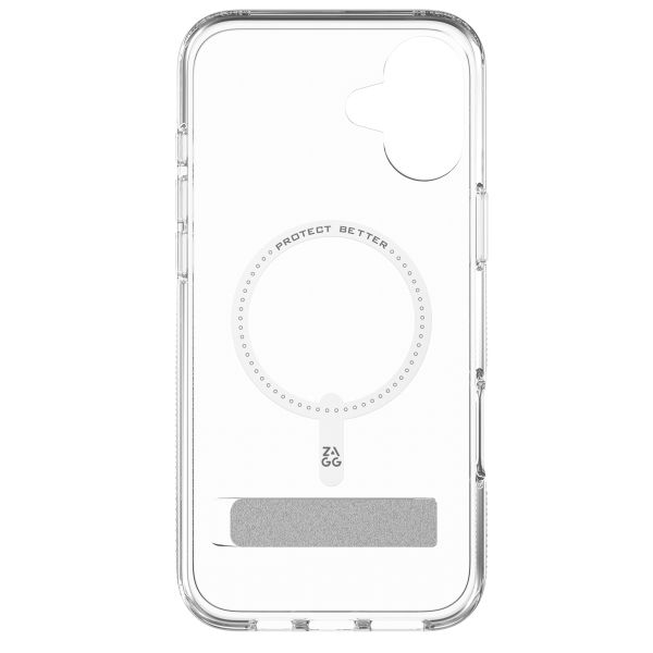 ZAGG Crystal Palace Snap KickStand Case mit MagSafe für das iPhone 16 - Transparent