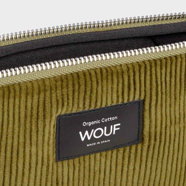 Wouf Cord - Laptop Hülle 13-14 Zoll - Laptop Sleeve - Olive