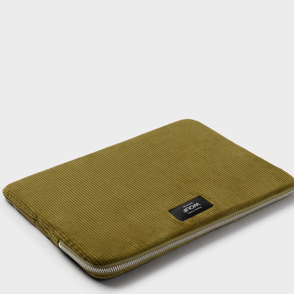 Wouf Cord - Laptop Hülle 13-14 Zoll - Laptop Sleeve - Olive