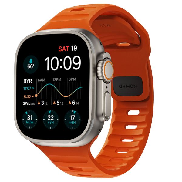 Nomad Sport Band FKM für die Apple Watch Series 1-10 / SE / Ultra (2) - 42/44/45/46/49 mm - Orange