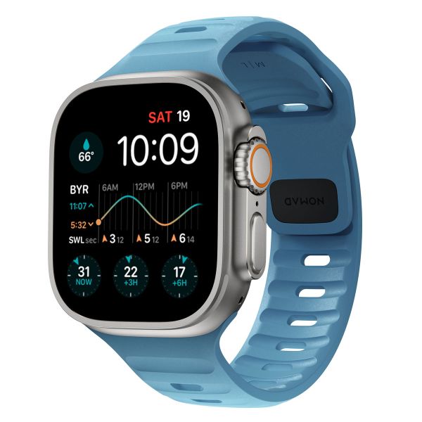 Nomad Sport Band FKM für die Apple Watch Series 1-10 / SE / Ultra (2) - 42/44/45/46/49 mm - Electric Blue