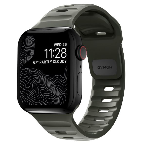 Nomad Sport Band FKM für die Apple Watch Series 1-10 / SE / Ultra (2) - 42/44/45/46/49 mm - Ash Green