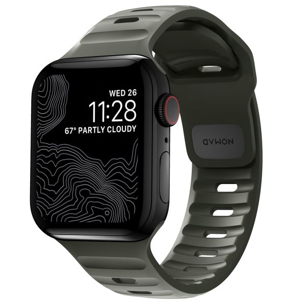 Nomad Sport Band FKM für die Apple Watch Series 1-9 / SE - 38/40/41 mm / Series 10 - 42 mm - Ash Green