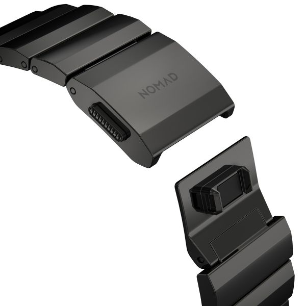 Nomad Magnetisches Stahlgliederarmband für die Apple Watch Series 1-10 / SE / Ultra (2) - 42/44/45/46/49 mm - Graphit