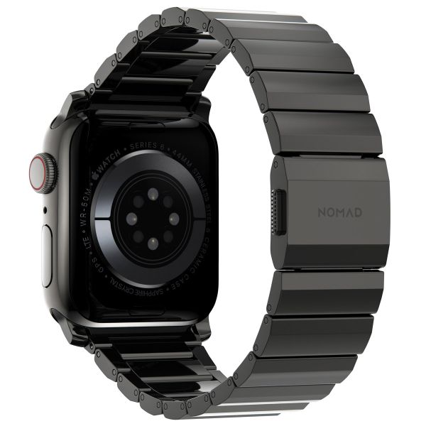 Nomad Magnetisches Stahlgliederarmband für die Apple Watch Series 1-10 / SE / Ultra (2) - 42/44/45/46/49 mm - Graphit