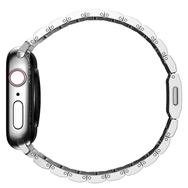 Nomad Magnetisches Stahlgliederarmband für die Apple Watch Series 1-10 / SE / Ultra (2) - 42/44/45/46/49 mm - Silber