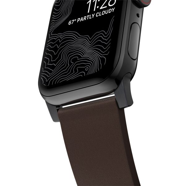 Nomad Active Pro Band für die Apple Watch Series 1-10 / SE / Ultra (2) - 42/44/45/46/49 mm - Braun/Schwarz