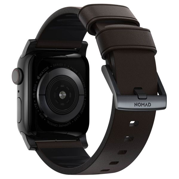 Nomad Active Pro Band für die Apple Watch Series 1-10 / SE / Ultra (2) - 42/44/45/46/49 mm - Braun/Schwarz