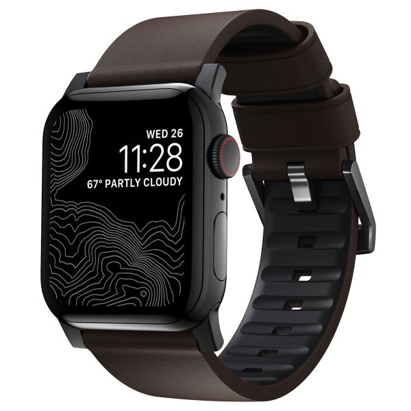 Nomad Active Pro Band für die Apple Watch Series 1-10 / SE / Ultra (2) - 42/44/45/46/49 mm - Braun/Schwarz