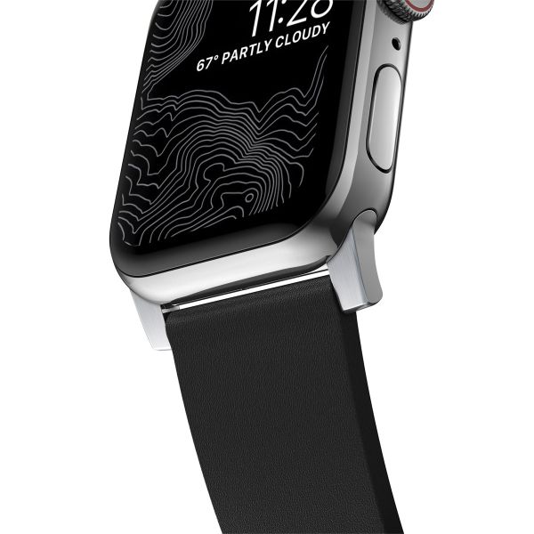 Nomad Active Pro Band für die Apple Watch Series 1-10 / SE / Ultra (2) - 42/44/45/46/49 mm - Schwarz/Silber