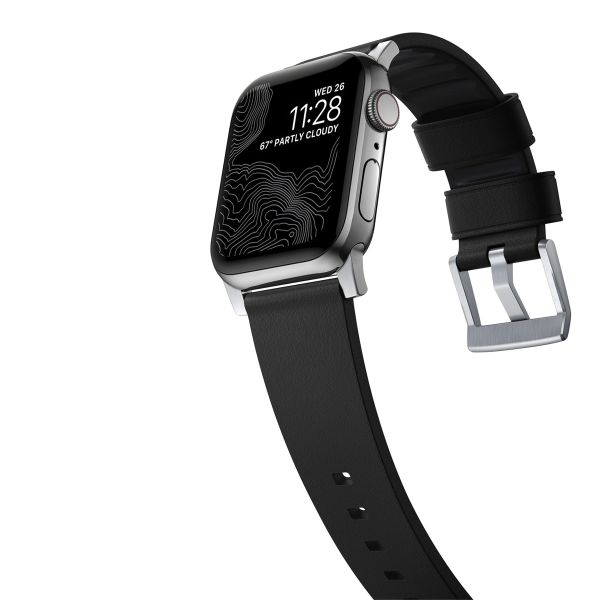 Nomad Active Pro Band für die Apple Watch Series 1-10 / SE / Ultra (2) - 42/44/45/46/49 mm - Schwarz/Silber