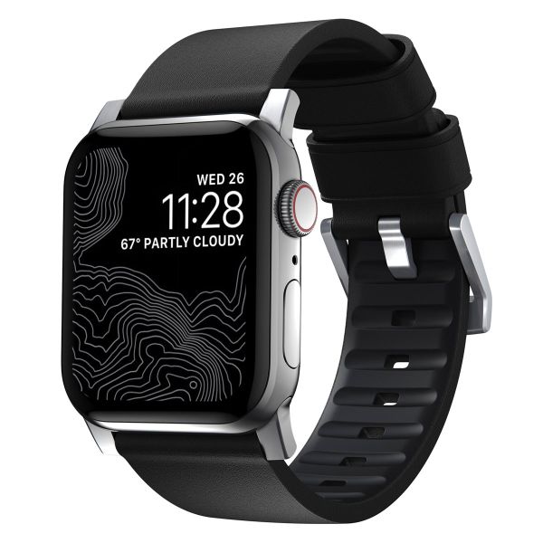 Nomad Active Pro Band für die Apple Watch Series 1-10 / SE / Ultra (2) - 42/44/45/46/49 mm - Schwarz/Silber