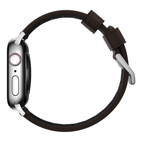 Nomad Active Pro Band für die Apple Watch Series 1-10 / SE / Ultra (2) - 42/44/45/46/49 mm - Braun/Silber