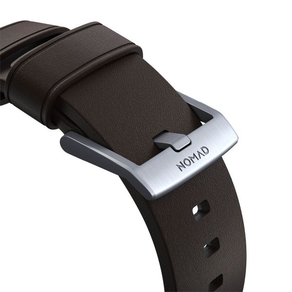 Nomad Active Pro Band für die Apple Watch Series 1-10 / SE / Ultra (2) - 42/44/45/46/49 mm - Braun/Silber