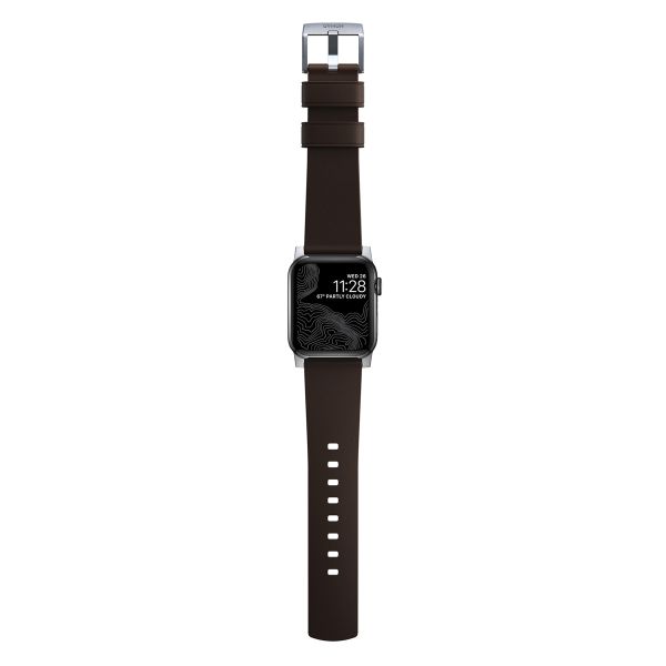 Nomad Active Pro Band für die Apple Watch Series 1-10 / SE / Ultra (2) - 42/44/45/46/49 mm - Braun/Silber