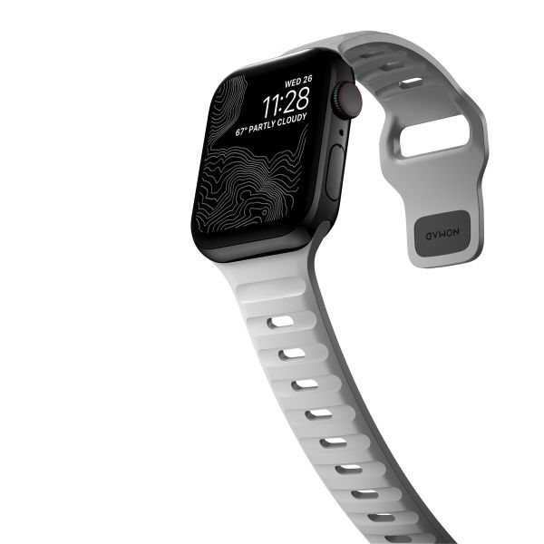 Nomad Sport Band FKM für die Apple Watch Series 1-10 / SE / Ultra (2) - 42/44/45/46/49 mm - Lunar Gray