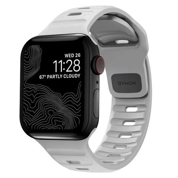 Nomad Sport Band FKM für die Apple Watch Series 1-10 / SE / Ultra (2) - 42/44/45/46/49 mm - Lunar Gray