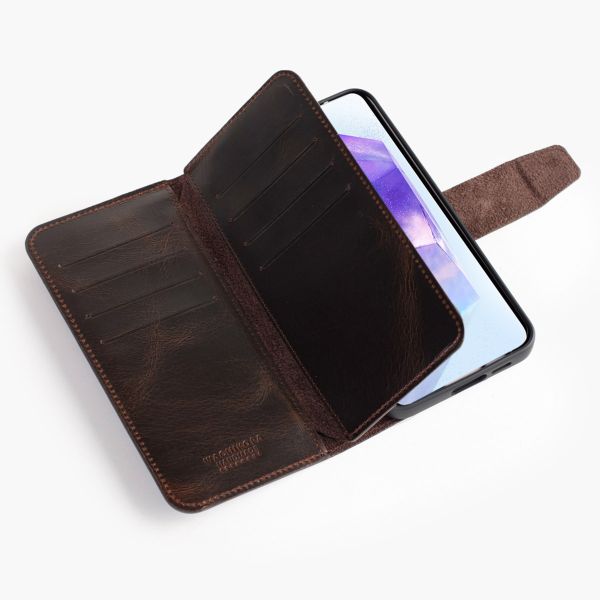 Wachikopa Multi Wallet Bookcase für das Samsung Galaxy A55 - Dark Brown