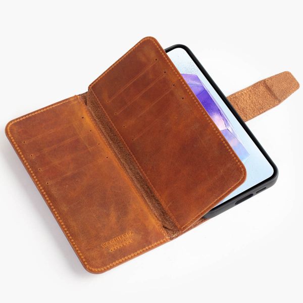 Wachikopa Multi Wallet Bookcase für das Samsung A55 - Camel