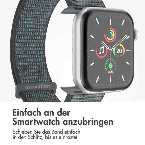 imoshion Nylon-Armband⁺ für die Apple Watch Series 1-9 / SE - 38/40/41 mm / Series 10 - 42 mm - Ash Green