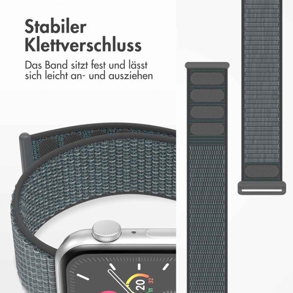 imoshion Nylon-Armband⁺ für die Apple Watch Series 1-9 / SE - 38/40/41 mm / Series 10 - 42 mm - Ash Green