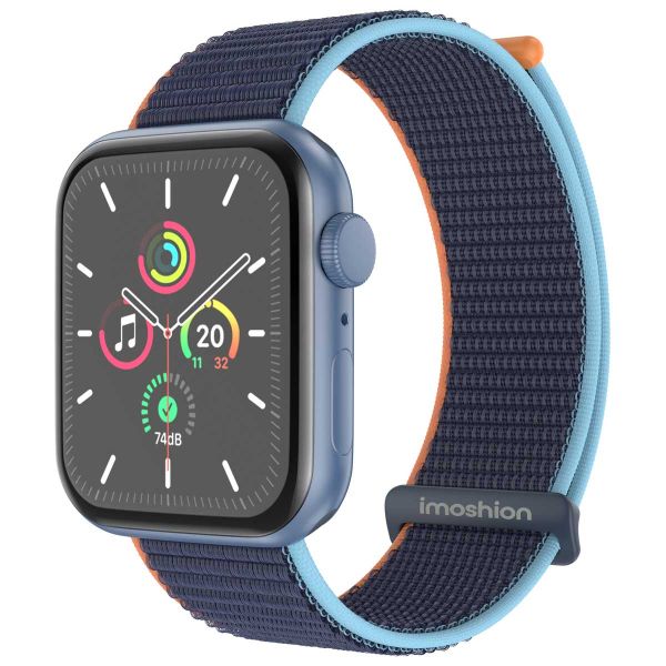 imoshion Nylon-Armband⁺ für die Apple Watch Series 1-9 / SE - 38/40/41 mm / Series 10 - 42 mm - Dark Navy Blue