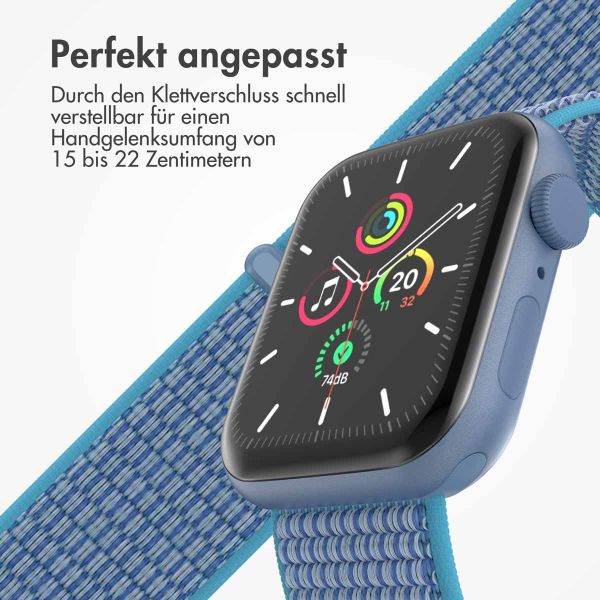 imoshion Nylon-Armband⁺ für die Apple Watch Series 1-9 / SE - 38/40/41 mm / Series 10 - 42 mm - Marine Blue