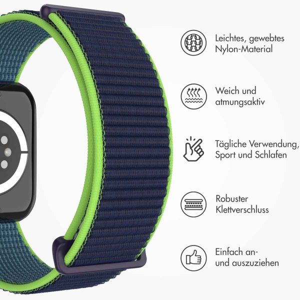 imoshion Nylon-Armband⁺ für die Apple Watch Series 1-9 / SE - 38/40/41 mm / Series 10 - 42 mm - Lime