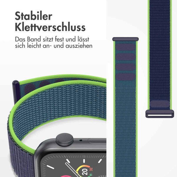 imoshion Nylon-Armband⁺ für die Apple Watch Series 1-9 / SE - 38/40/41 mm / Series 10 - 42 mm - Lime