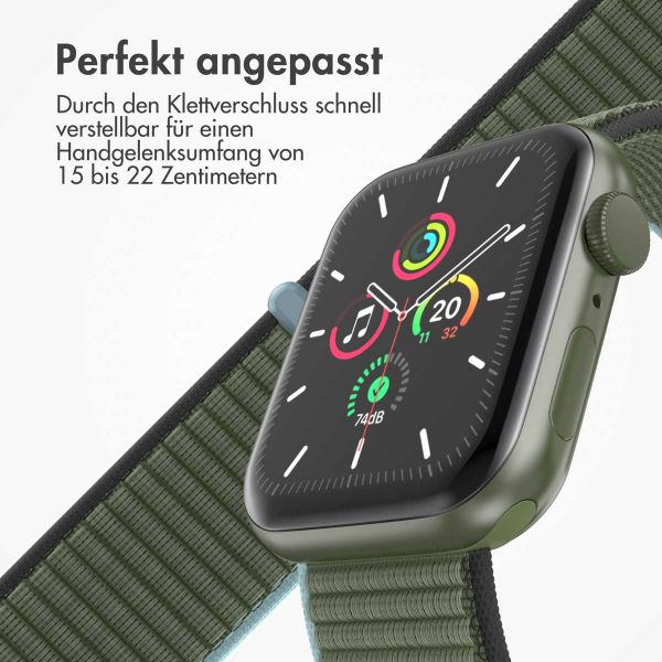 imoshion Nylon-Armband⁺ für die Apple Watch Series 1-9 / SE - 38/40/41 mm / Series 10 - 42 mm - Dark Olive