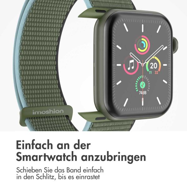 imoshion Nylon-Armband⁺ für die Apple Watch Series 1-9 / SE - 38/40/41 mm / Series 10 - 42 mm - Dark Olive