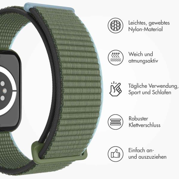 imoshion Nylon-Armband⁺ für die Apple Watch Series 1-9 / SE - 38/40/41 mm / Series 10 - 42 mm - Dark Olive