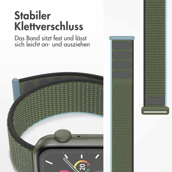 imoshion Nylon-Armband⁺ für die Apple Watch Series 1-9 / SE - 38/40/41 mm / Series 10 - 42 mm - Dark Olive