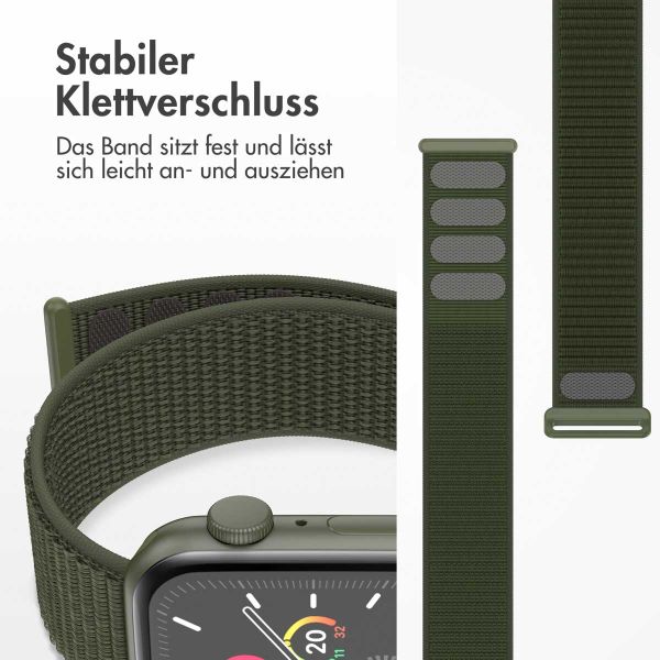 imoshion Nylon-Armband⁺ für die Apple Watch Series 1-9 / SE - 38/40/41 mm / Series 10 - 42 mm - Army Green