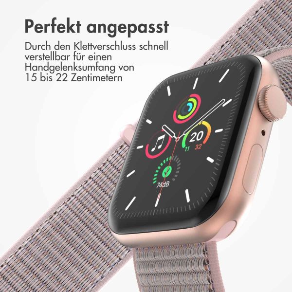 imoshion Nylon-Armband⁺ für die Apple Watch Series 1-9 / SE - 38/40/41 mm / Series 10 - 42 mm - Pink Sand