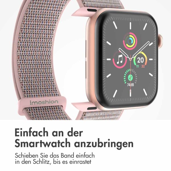 imoshion Nylon-Armband⁺ für die Apple Watch Series 1-9 / SE - 38/40/41 mm / Series 10 - 42 mm - Pink Sand