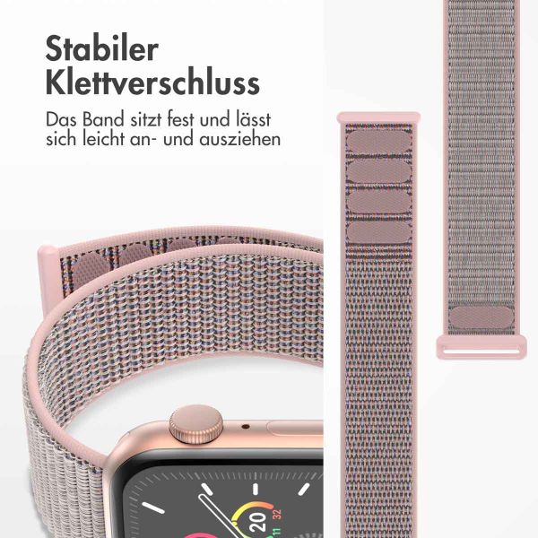 imoshion Nylon-Armband⁺ für die Apple Watch Series 1-9 / SE - 38/40/41 mm / Series 10 - 42 mm - Pink Sand