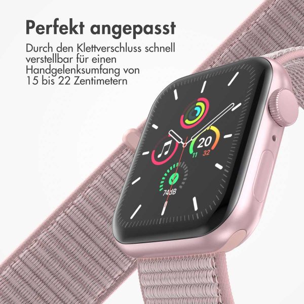 imoshion Nylon-Armband⁺ für die Apple Watch Series 1-9 / SE - 38/40/41 mm / Series 10 - 42 mm - Light Pink